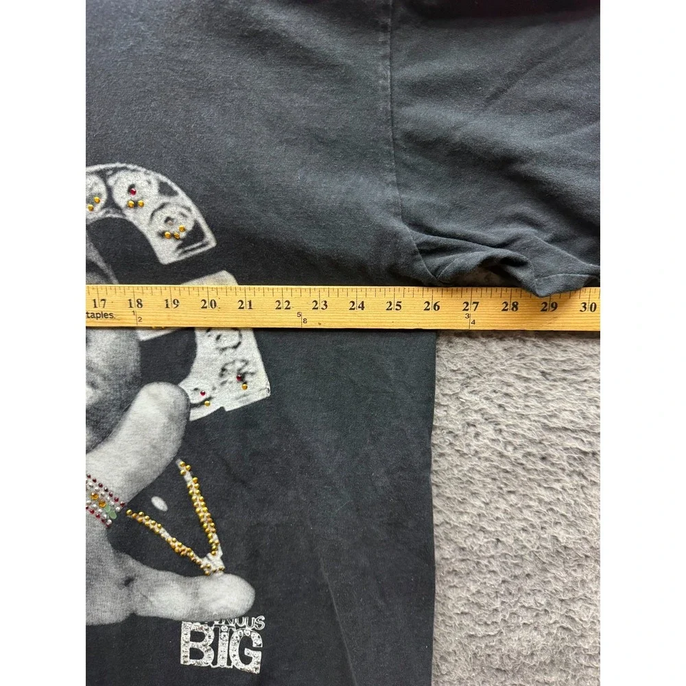 Vintage Pro Max Rhinestone Notorious B.I.G. Graphic T-Shirt Black Size 3XL Tall
